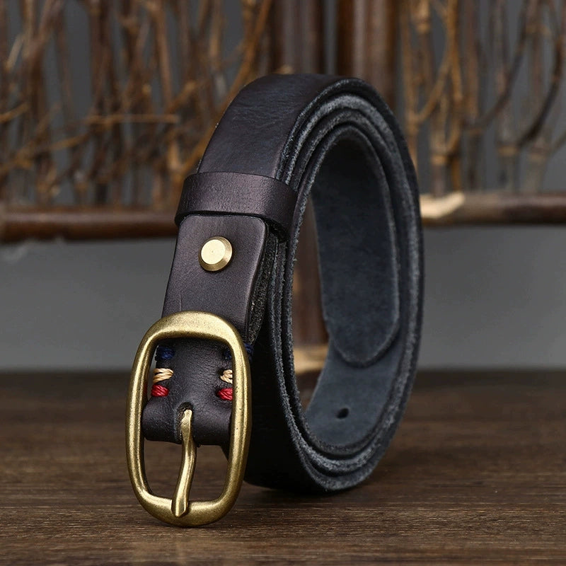 Women's Pin Buckle Commute Frosted Oxidized Office Leather Suede Workwear Retro Waist Belt for Date Night Gift Party Versatile Designer Everyday Vacation