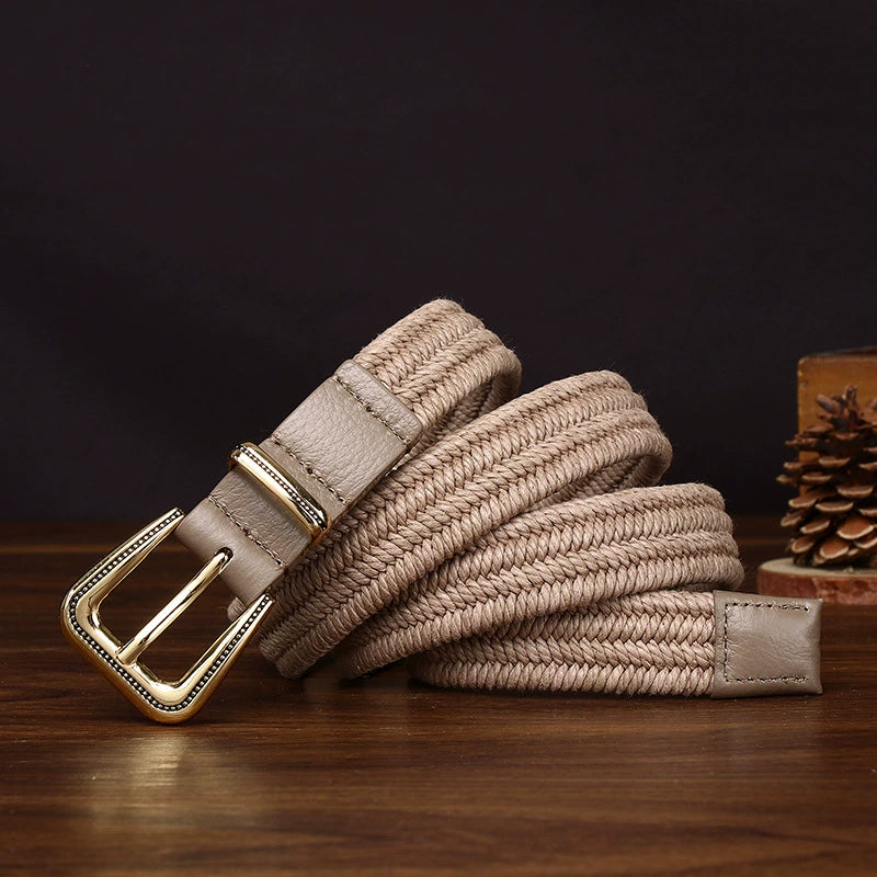 Women's Stretch Woven Handcrafted Korean-style Casual Waist Belt Gift Party Designer Versatile Office Everyday
