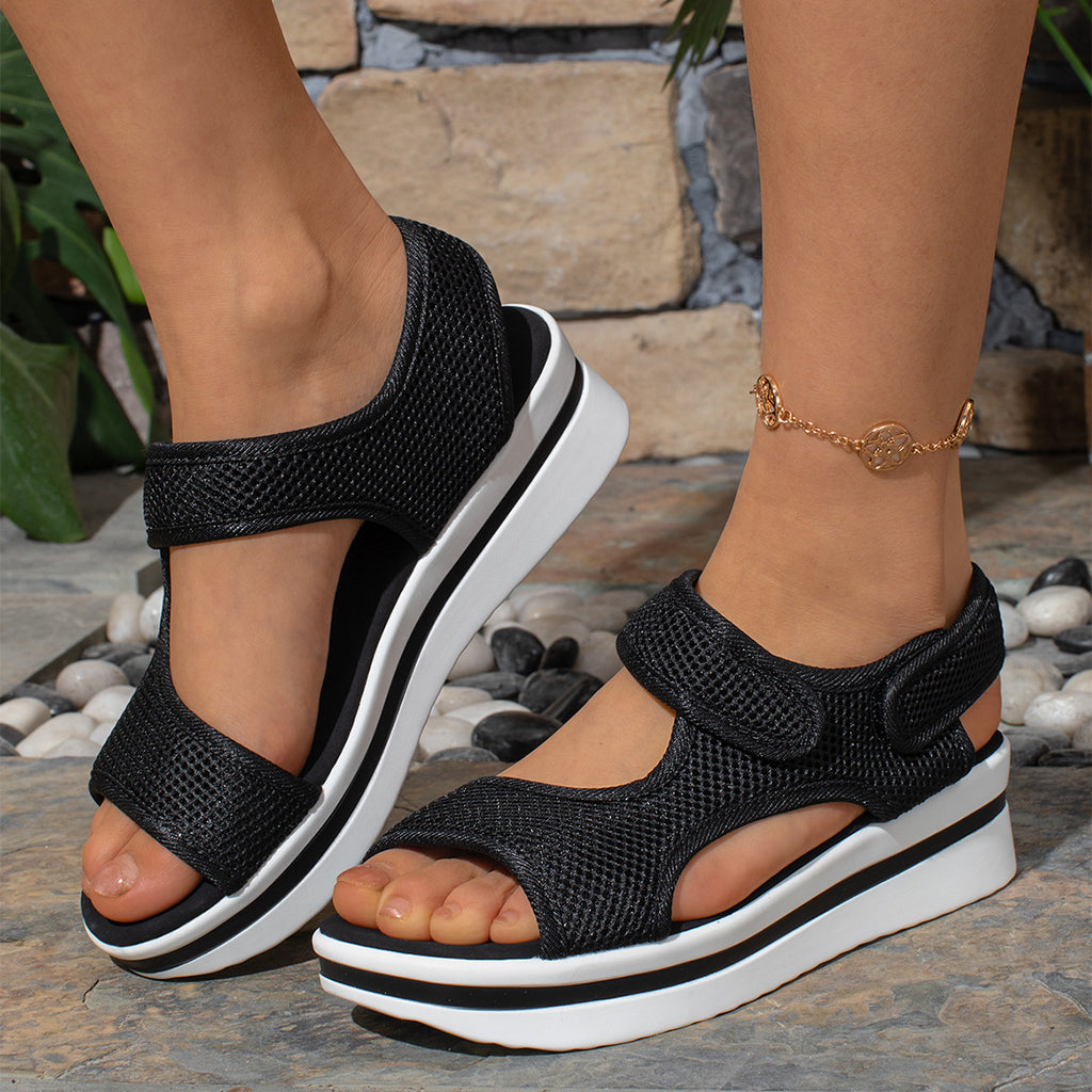Women's Summer Chunky Sole Plus Size Beach Casual Sandals Vacation Wedding Guest