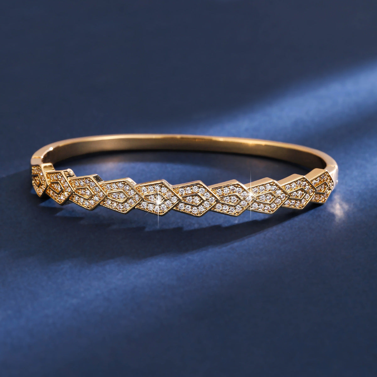 Geometric cuff bracelet by Yoshan, detail view 4