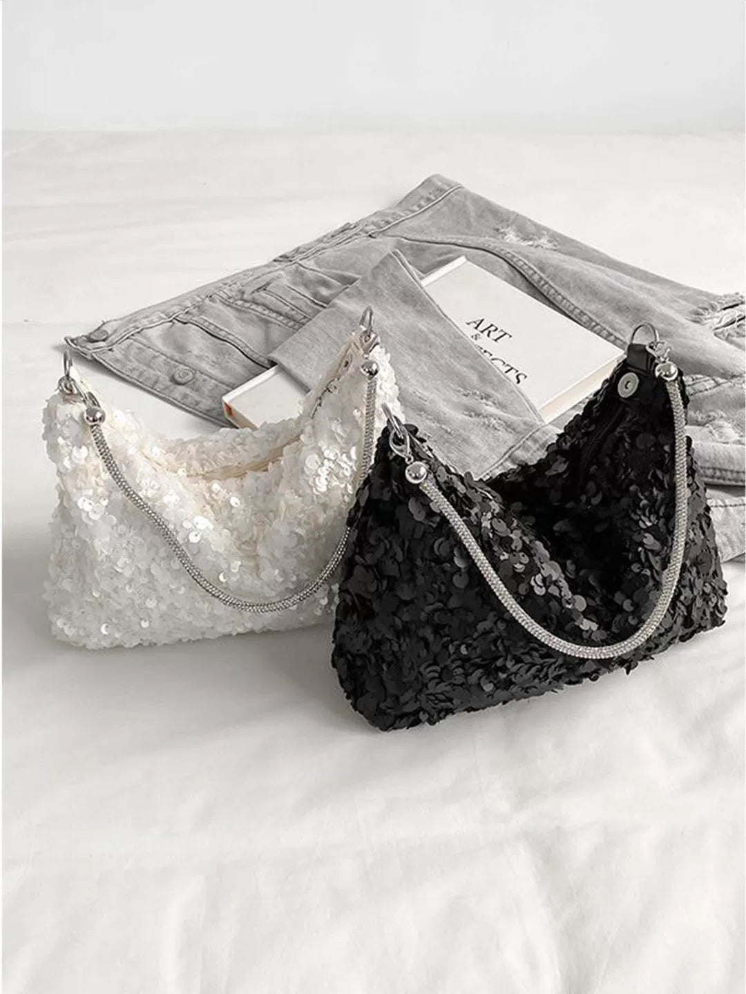 Women's Glitter Crystal Bags Handbag for Work and Travel Office School Everyday Date Night