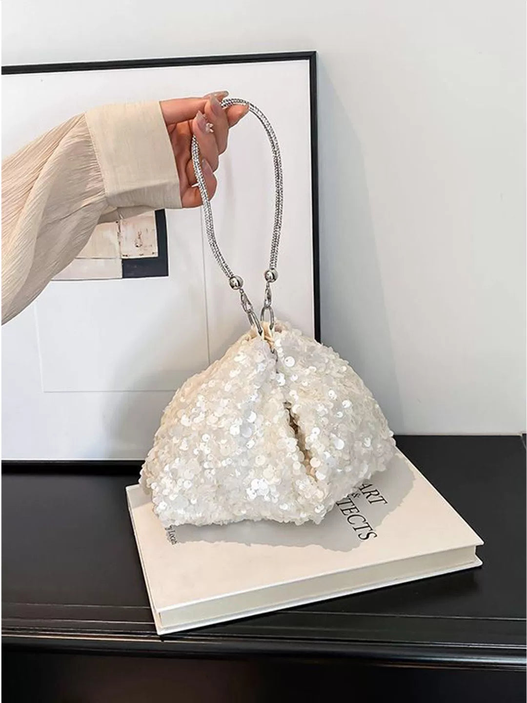 Women's Glitter Crystal Bags Handbag for Work and Travel Office School Everyday Date Night