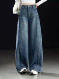 Women's Draped Oversized Retro Straight Pants Wide-Leg for Office Outfits Business Casual Work Travel Comfort Weekend