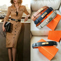Women's Lock Buckle Waist-Defining Slim-Waist Wide Waist Belt Dress Waist-Cinching Gift Party Office Everyday
