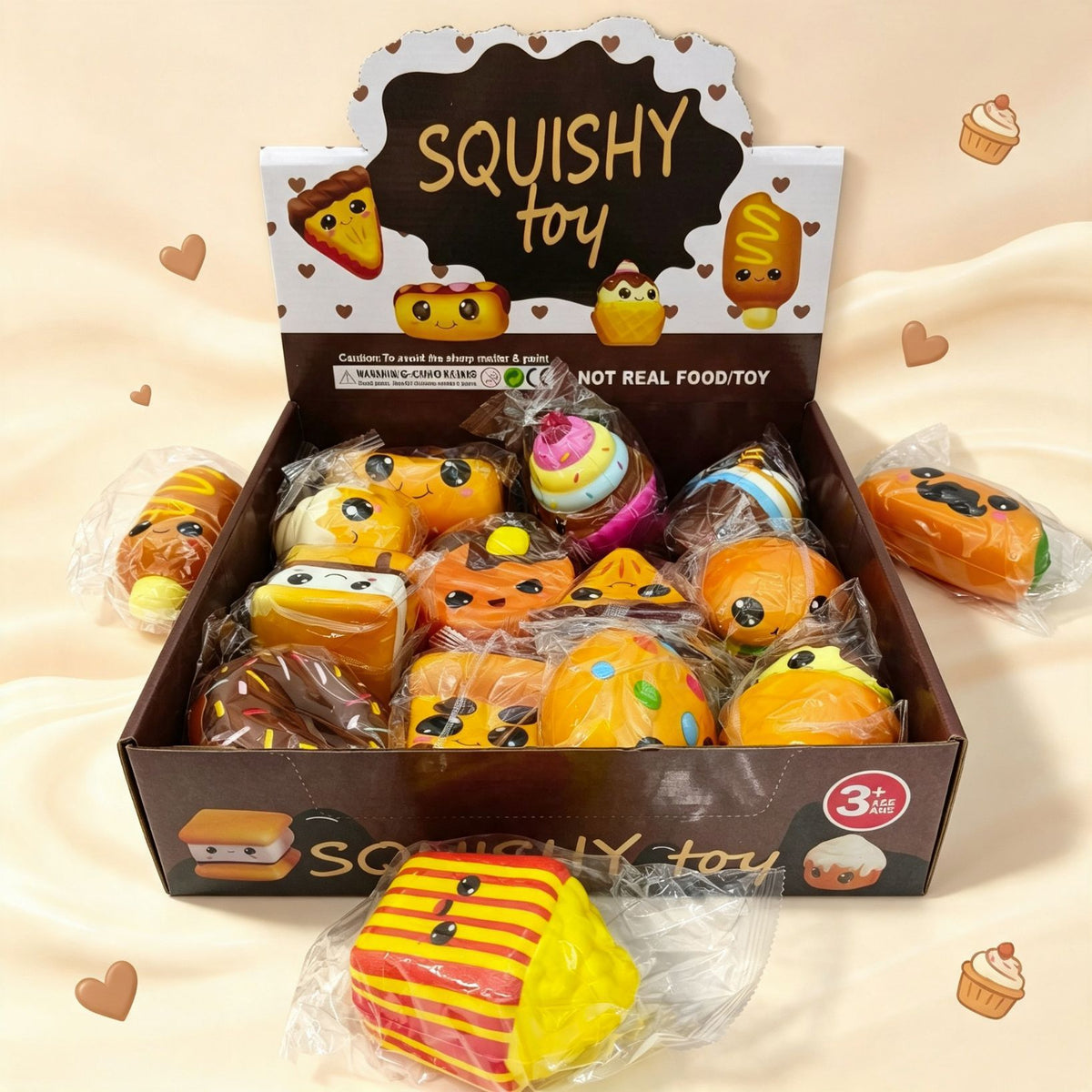 Women's Squeeze Burger Food-play Fidget Toy Sensory Desk Toy