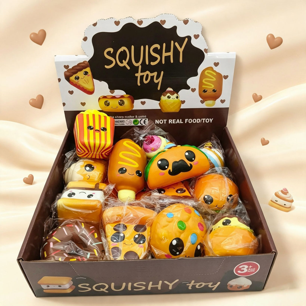 Women's Squeeze Burger Food-play Fidget Toy Sensory Desk Toy