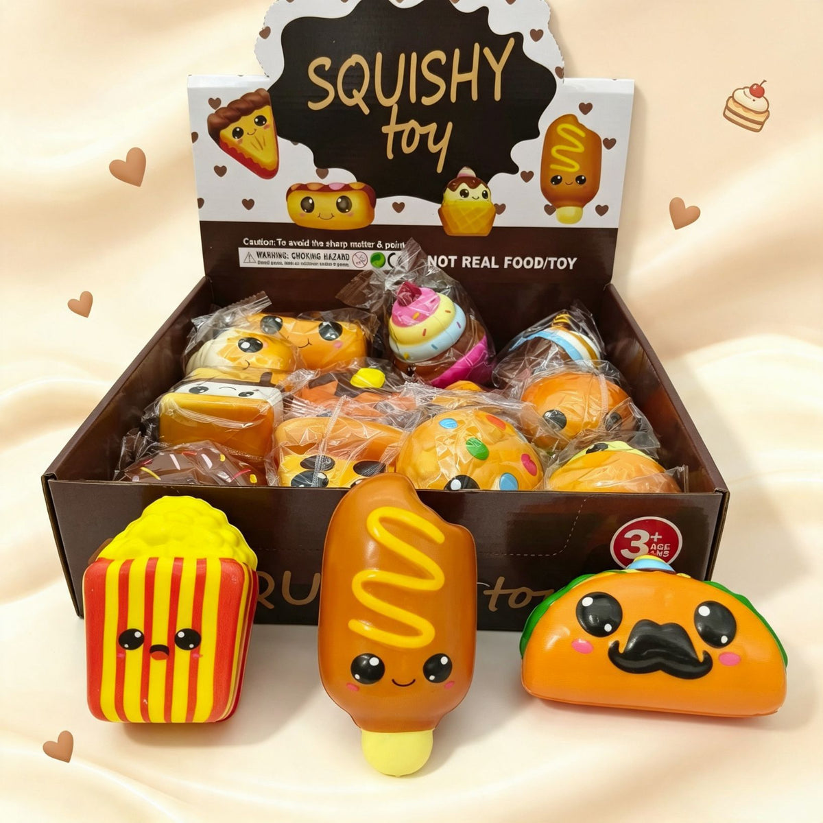 Women's Squeeze Burger Food-play Fidget Toy Sensory Desk Toy