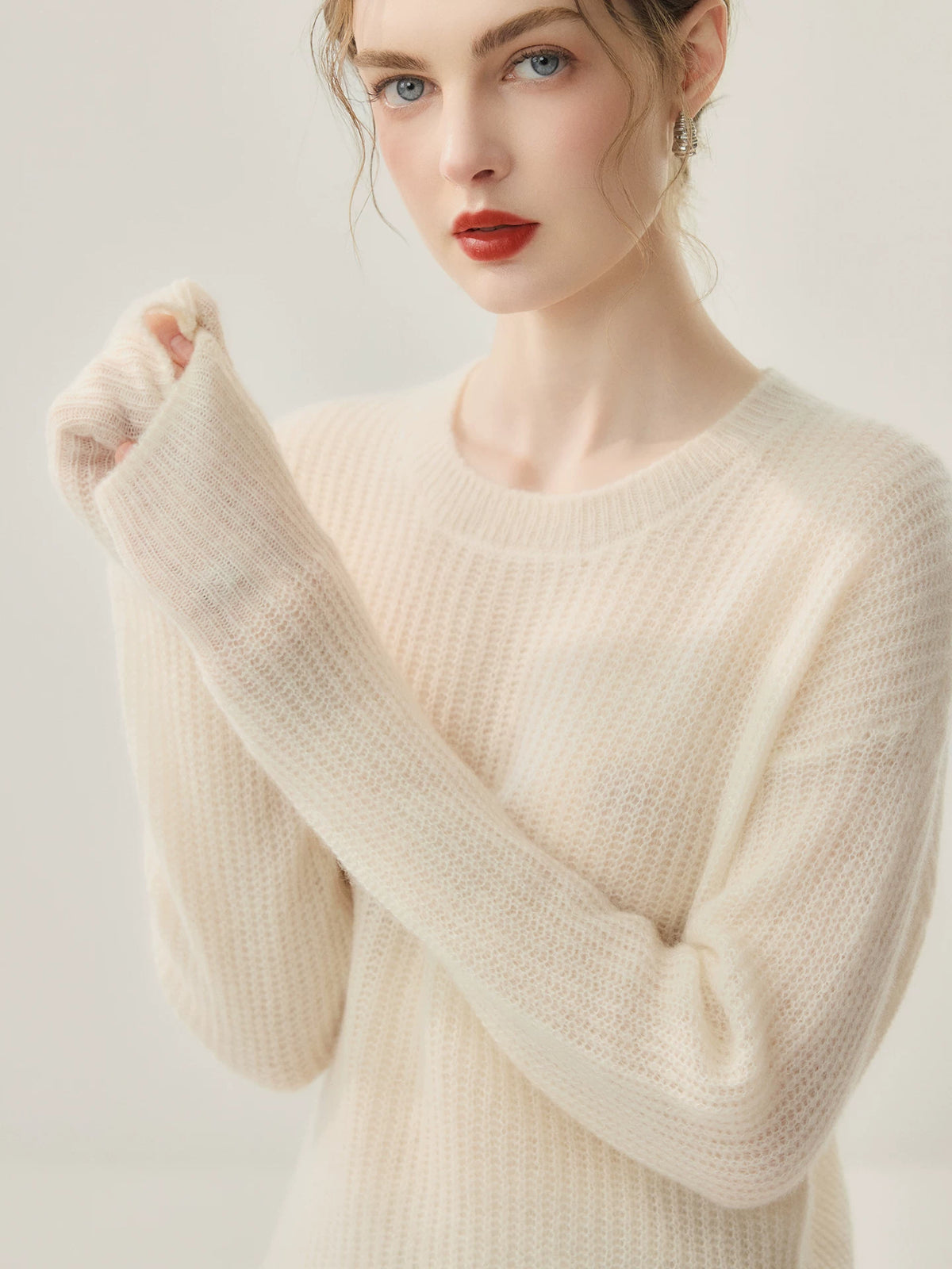 Women's Fall Winter Oversized Long Sleeve Relaxed Sweater Knit Pullover Top for Casual Outfits Spring Travel Office Everyday