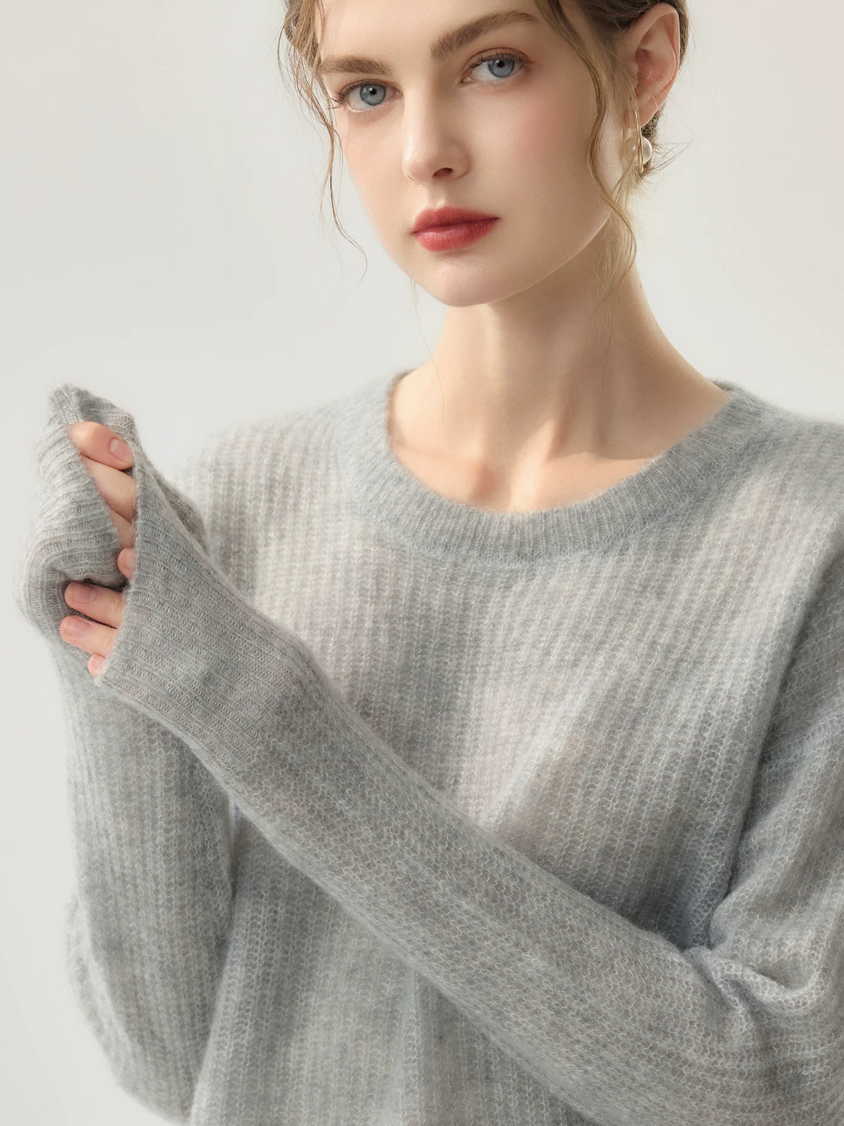 Women's Fall Winter Oversized Long Sleeve Relaxed Sweater Knit Pullover Top for Casual Outfits Spring Travel Office Everyday