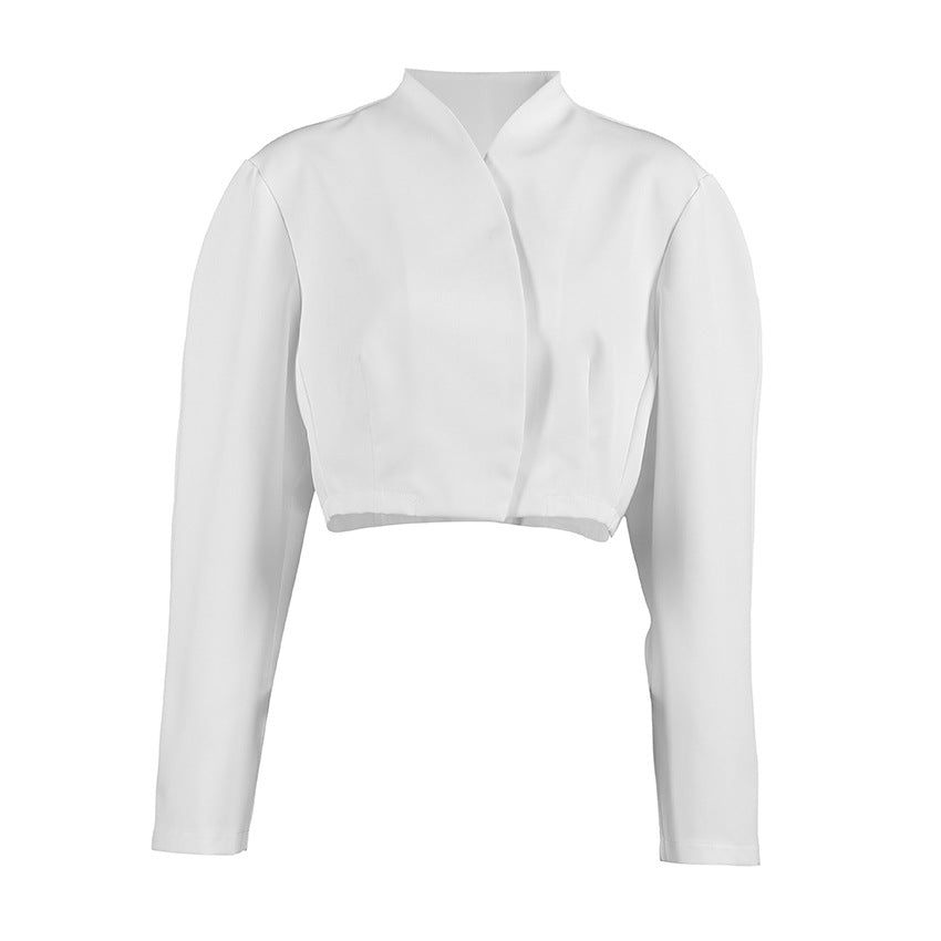 Women's Cropped Workwear Top Fashion Blouse Casual Everyday Wear Womenswear