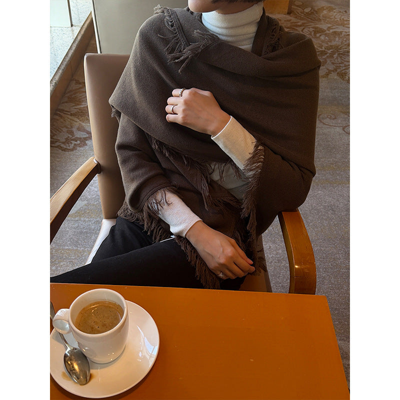 Women's Tassel Retro Shawls Scarves Scarf Fashion Wrap Pashmina Gift Office Travel