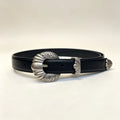 Women's Embossed Oxidized Metal Leather Jeans Belt Retro Waist for Date Night Gift Party Designer Office Everyday