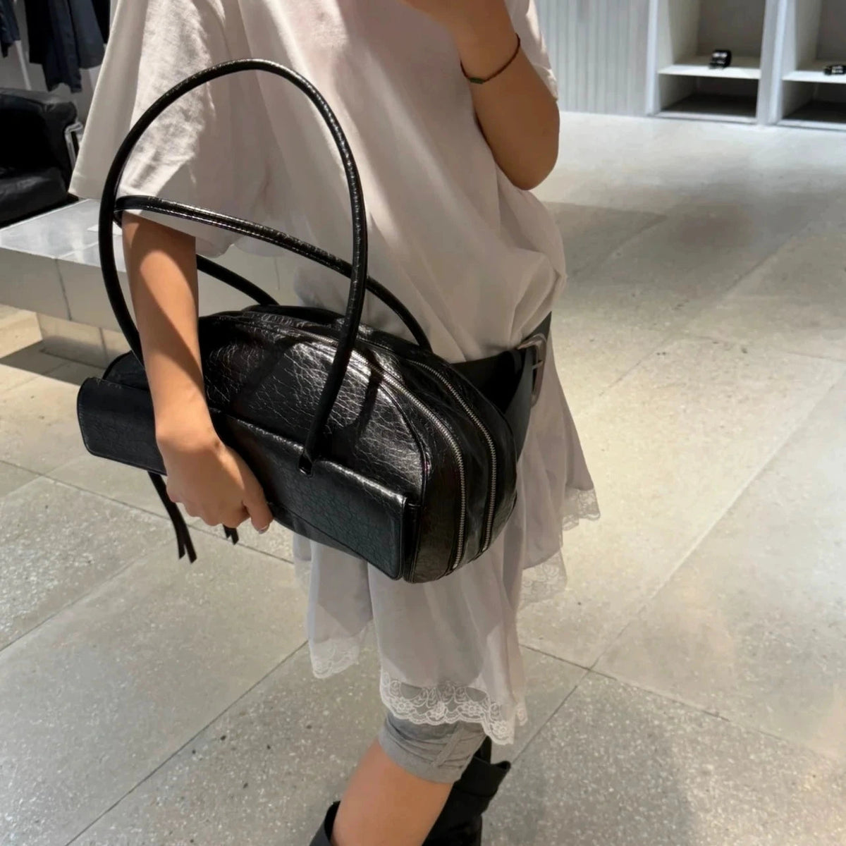 Women's Fall Winter Office Korean-style Workwear Pillow Bag Soft Shoulder Purse Work Travel Everyday Purse