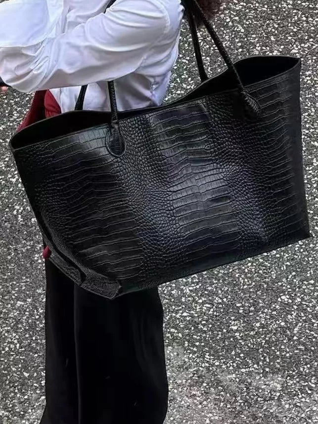 Women's Large-capacity Fall Winter Office Dark Workwear Shoulder Bag Work Travel Everyday Purse