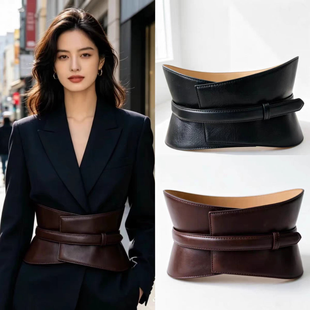 Women's Minimalist Leather Dress Belt Waist for Date Night Gift Party Versatile Designer Office Everyday