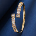 Gold floral jewelry set by Yoshan