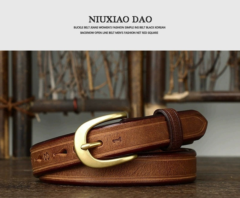 Women's Commute Office Leather Korean-style Workwear Retro Waist Belt for Date Night Gift Party Versatile Designer Everyday Vacation
