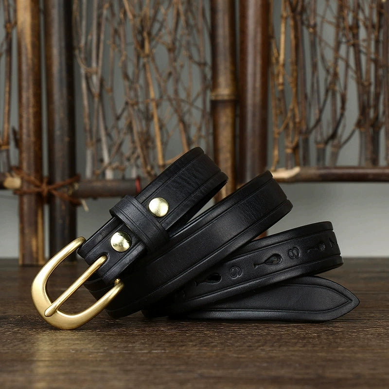 Women's Commute Office Leather Korean-style Workwear Retro Waist Belt for Date Night Gift Party Versatile Designer Everyday Vacation