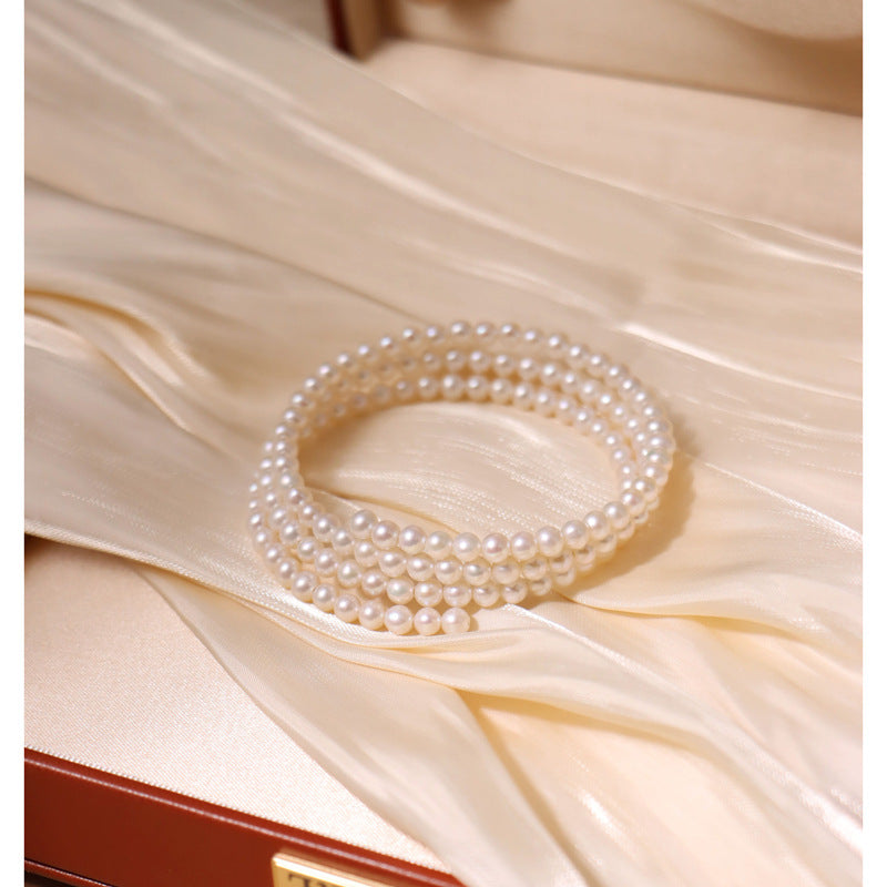 Pearl French-inspired cuff bracelet by Yoshan, detail view 6