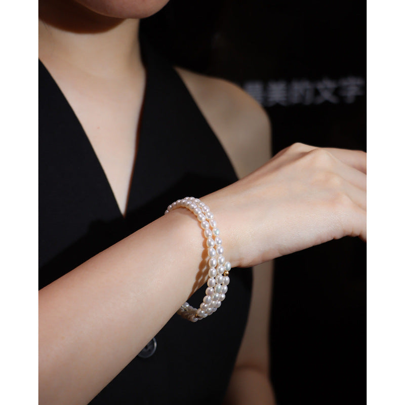 Ivory pearl French-inspired cuff bracelet by Yoshan