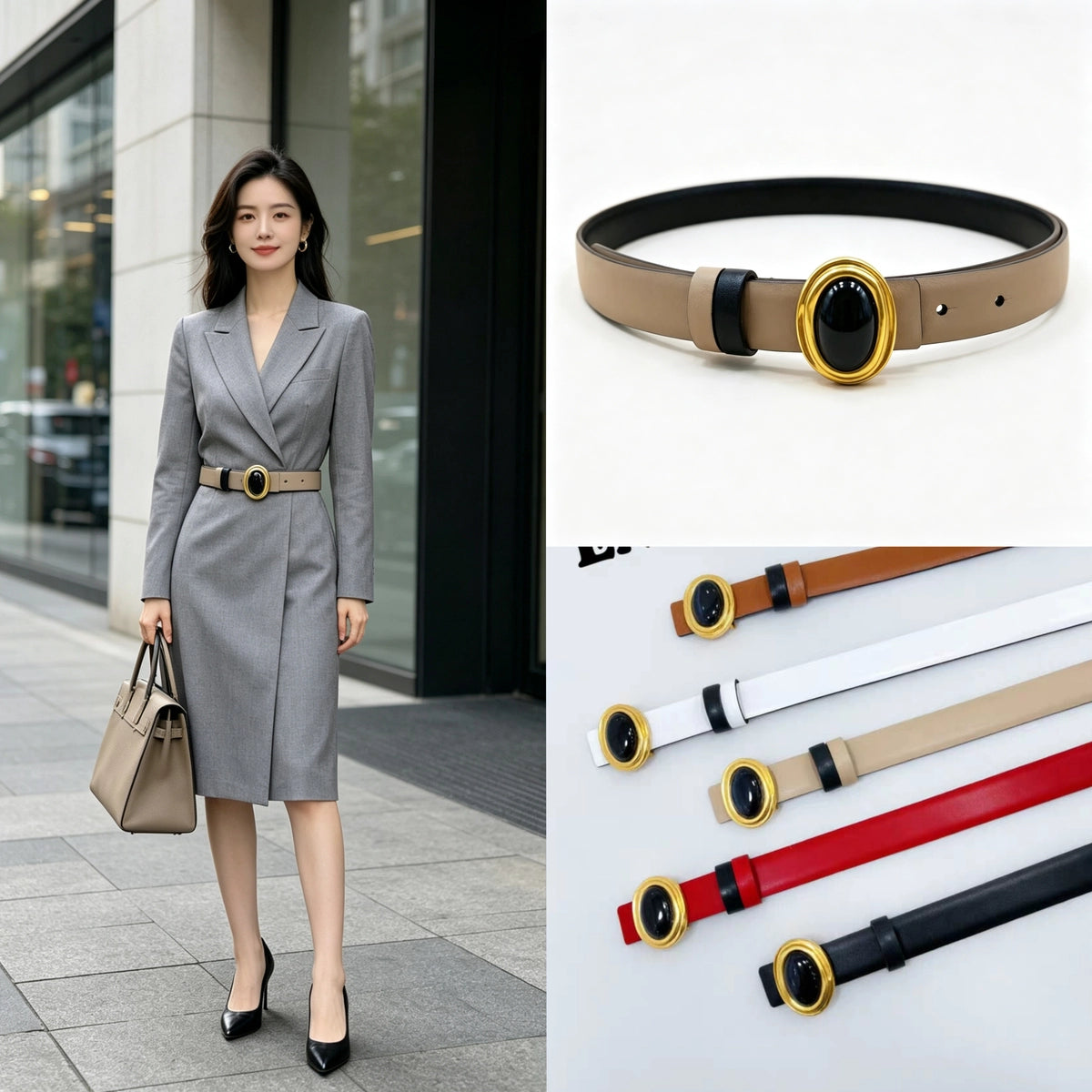 Women's Waist-Defining Slim-Waist Leather Coat Belt Waist-Cinching Everyday Jeans Gift Party Office Vacation