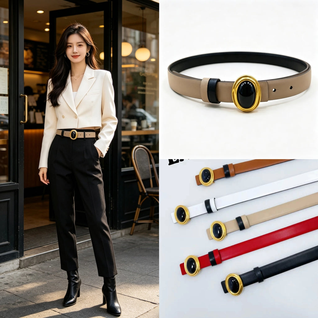Women's Waist-Defining Slim-Waist Leather Coat Belt Waist-Cinching Everyday Jeans Gift Party Office Vacation