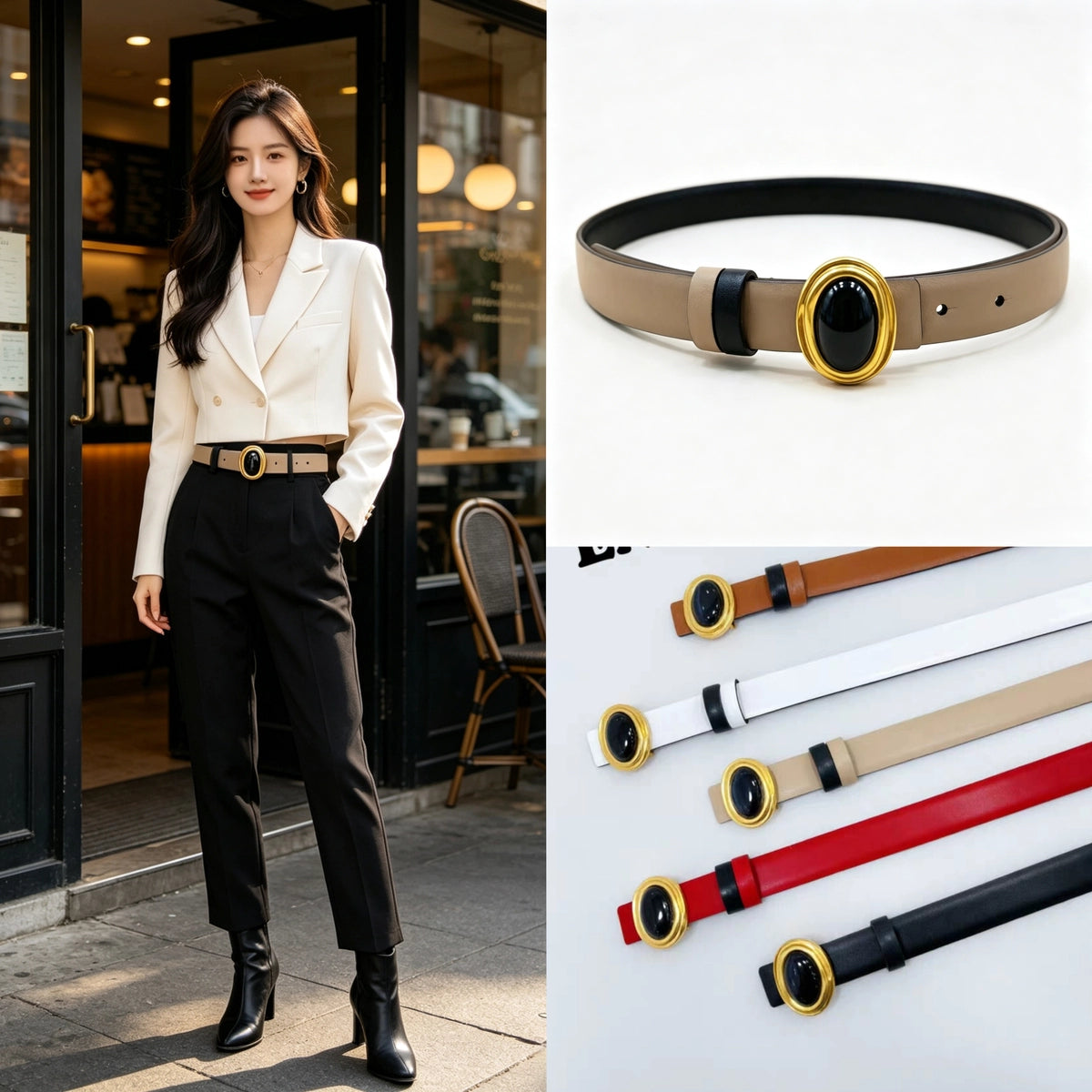 Women's Waist-Defining Slim-Waist Leather Coat Belt Waist-Cinching Everyday Jeans Gift Party Office Vacation