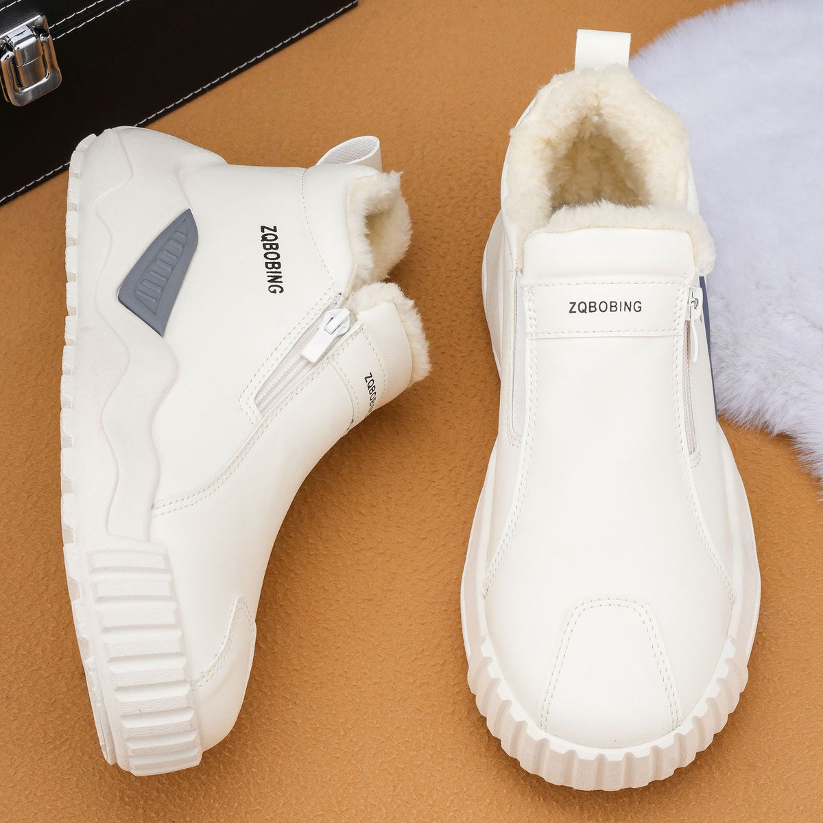 Men's Fleece-Lined Plus Size Casual Winter Snow Boots Ankle Fall Walking Everyday