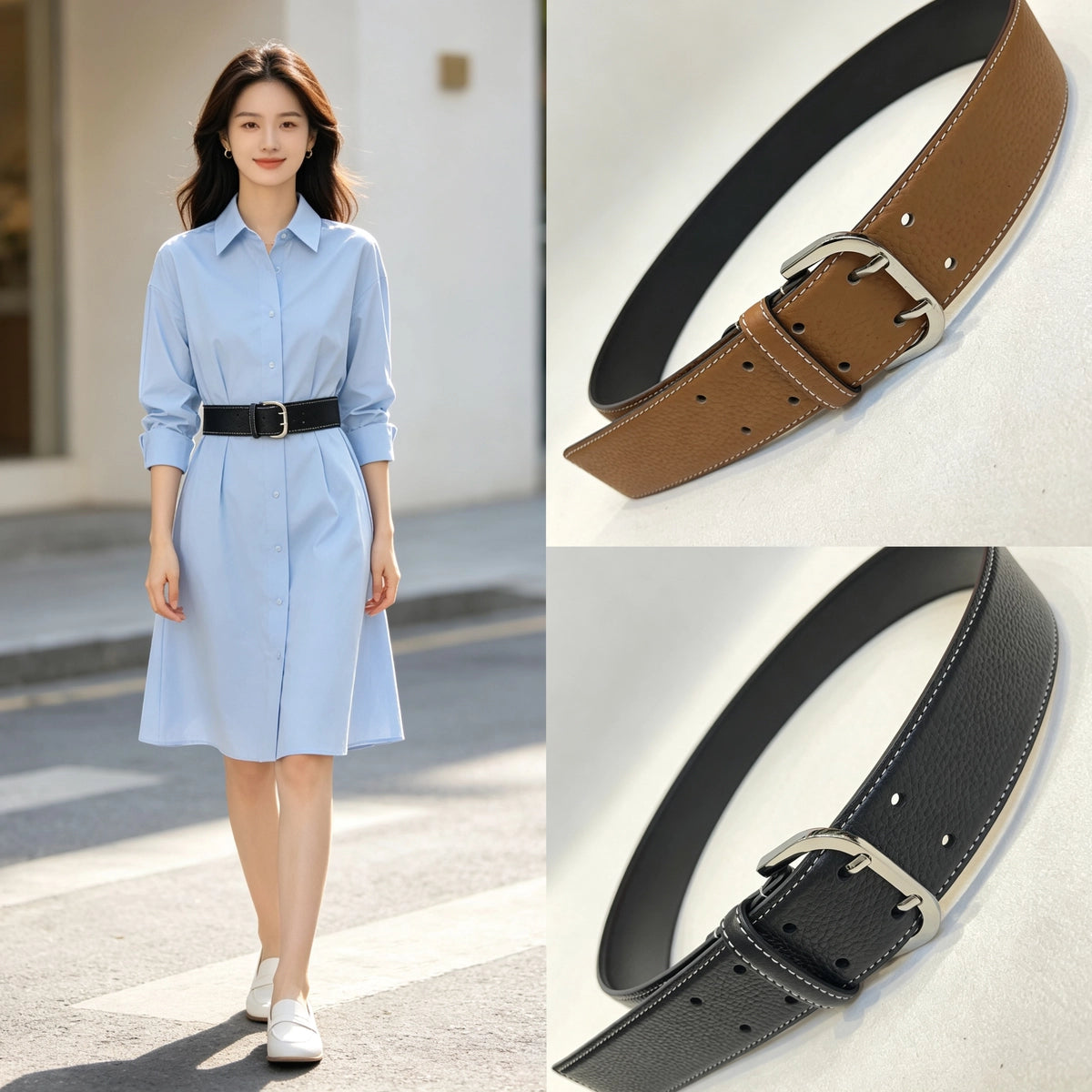 Women's Commute Office Maxi Leather Wide Waist Belt Workwear for Date Night Gift Party Premium Versatile Everyday Vacation