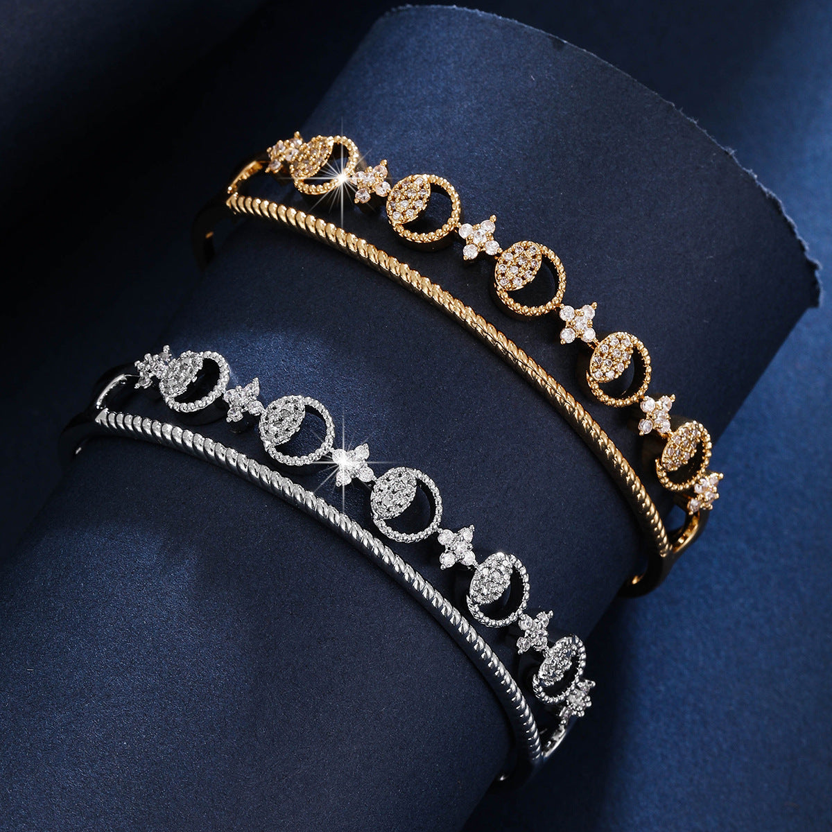 Cutout cuff bracelet by Yoshan, detail view 6