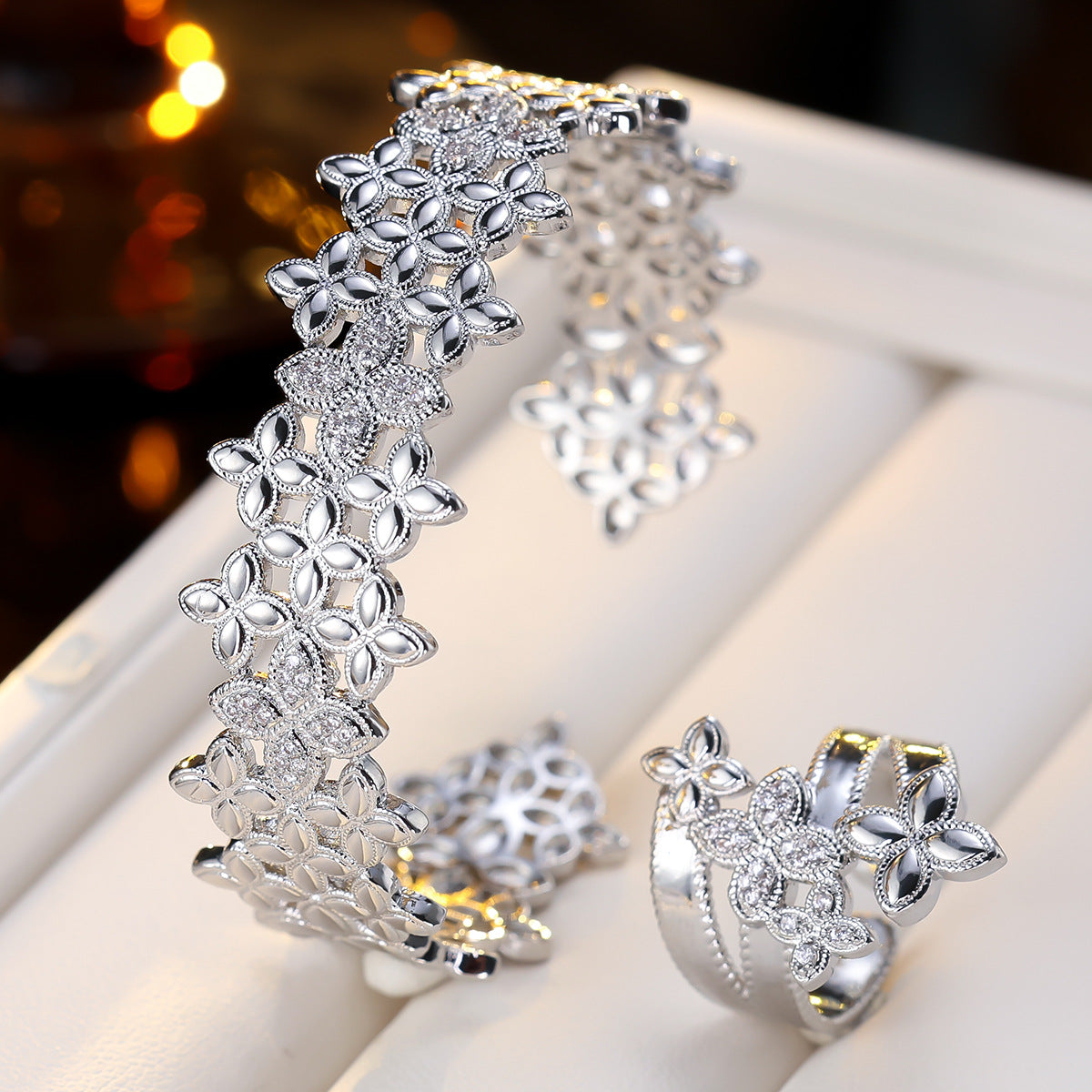 Cuff bracelet by Yoshan, detail view 6