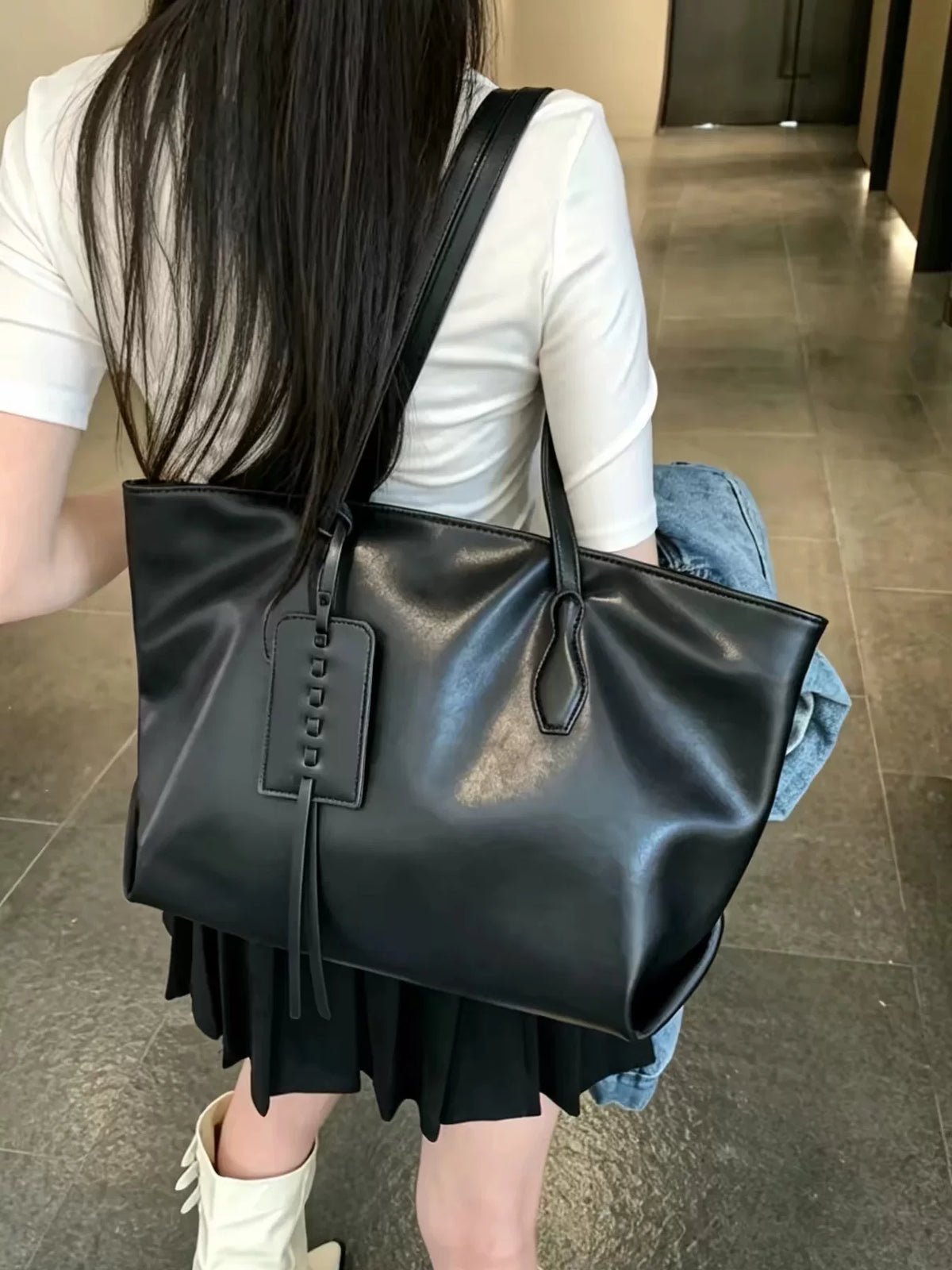 Women's Large-capacity Commuter Office Korean-style Workwear Tote Bag Shoulder Crossbody Purse Work Travel Everyday Purse