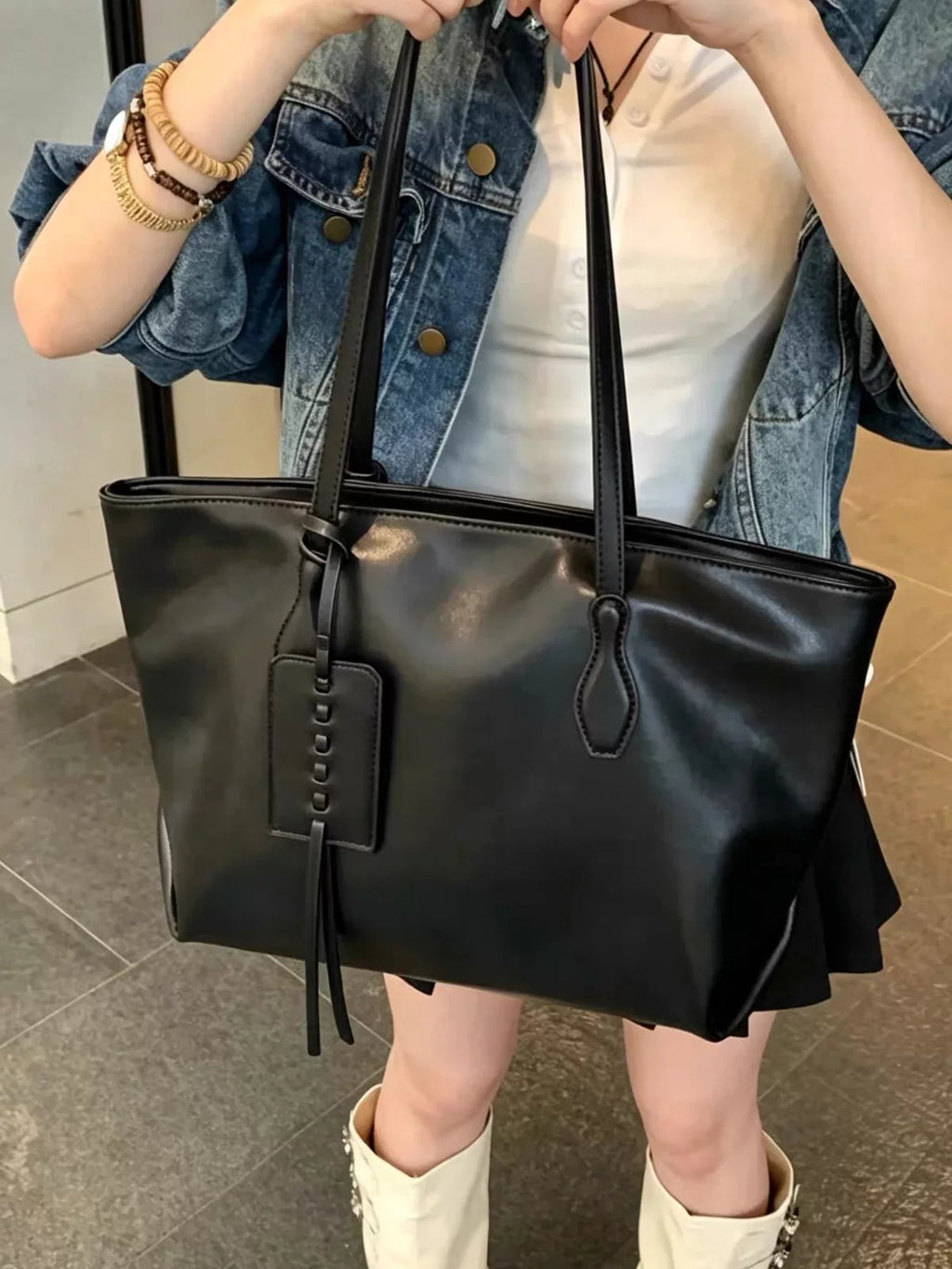 Women's Large-capacity Commuter Office Korean-style Workwear Tote Bag Shoulder Crossbody Purse Work Travel Everyday Purse