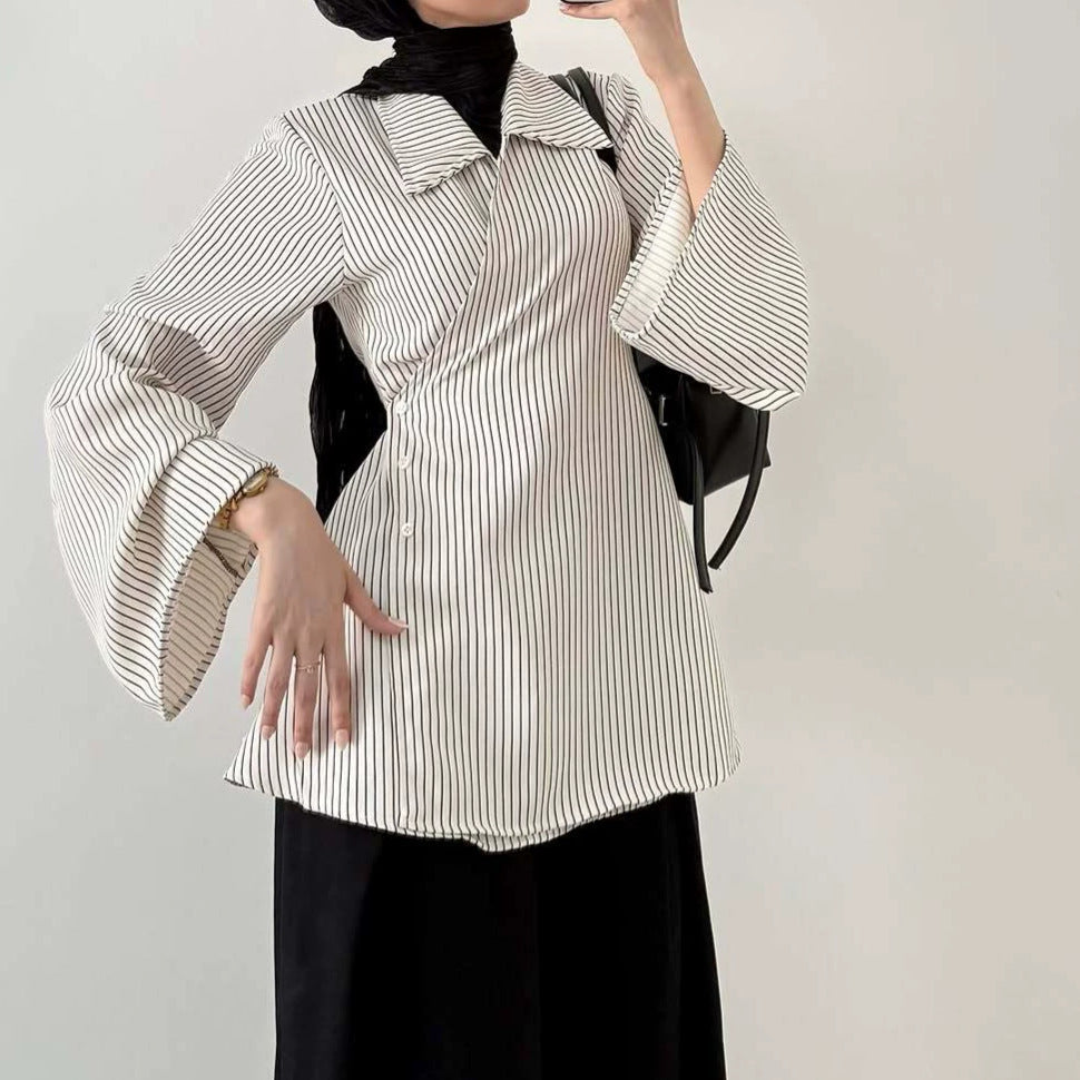 Women's Slimming Designer Elegant Shirt Casual Button Shirt