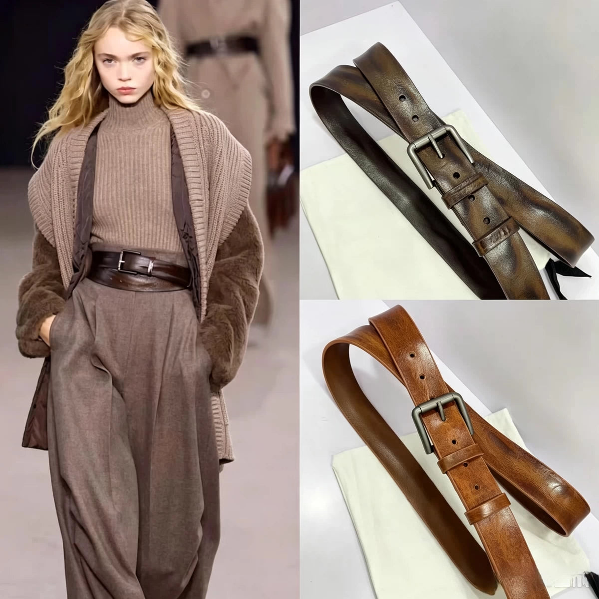 Women's Pin Buckle Wide Waist-Defining Knit Oxidized Slim-Waist Leather Coat Belt Waist-Cinching Retro Everyday Jeans Gift Party Office Vacation