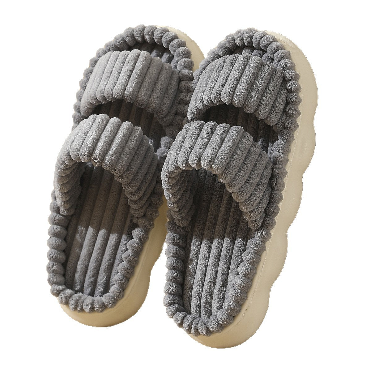 Women's Chunky Sole Fleece-lined Slippers Outdoor Mules Casual Everyday Wear Womenswear