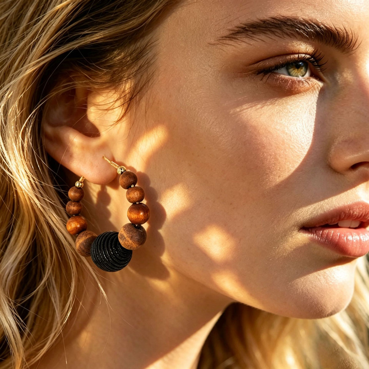 Geometric drop earrings by Yoshan, detail view 4