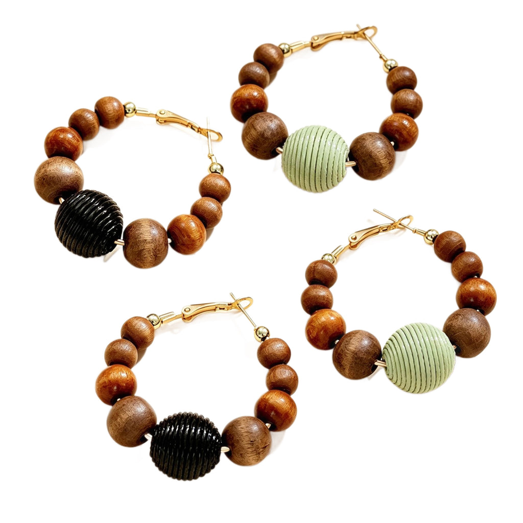 Geometric drop earrings by Yoshan, detail view 5