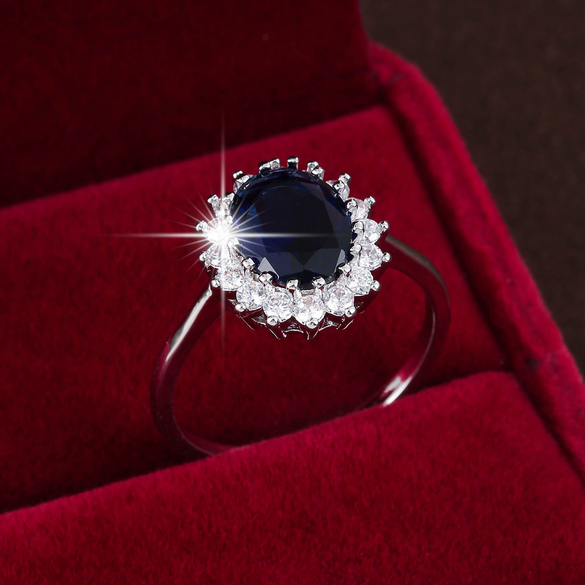 Blue cubic zirconia jewelry set by Yoshan