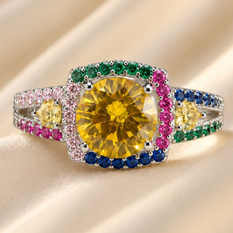 Cubic zirconia jewelry set by Yoshan, detail view 6
