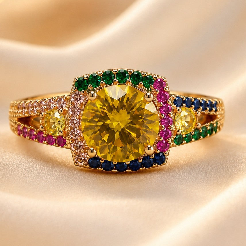 Cubic zirconia jewelry set by Yoshan, detail view 7