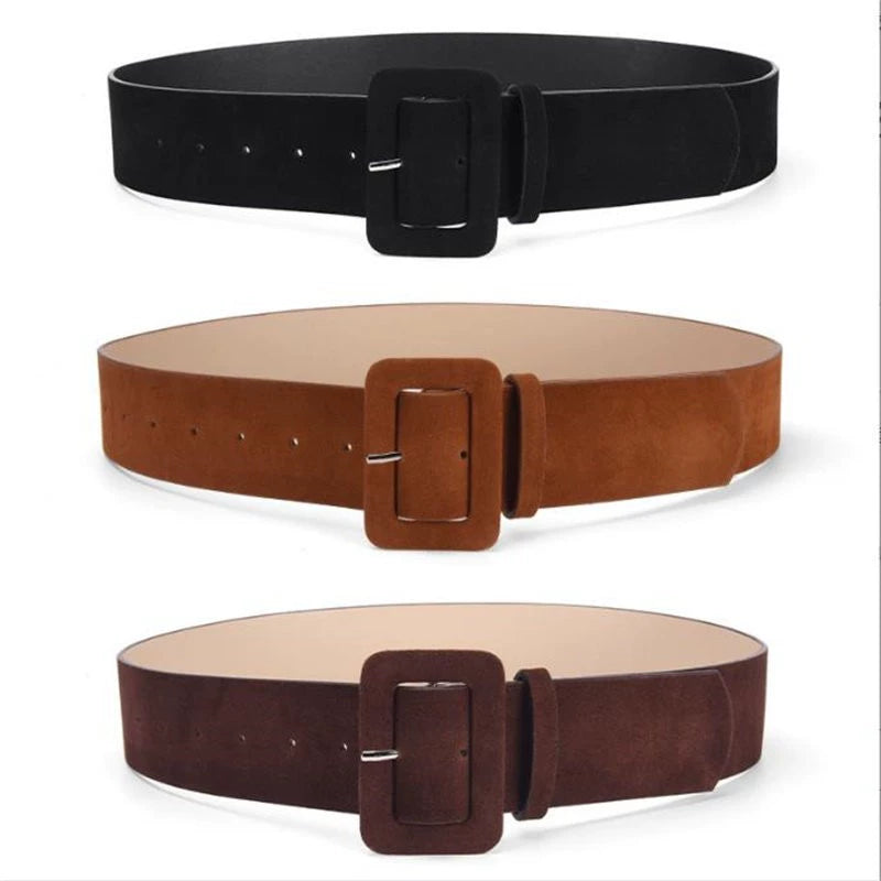 Women's Y2k Streetwear Wide Suede-look Dress Belt Retro Everyday Jeans for Date Night Gift Party Designer Office Vacation