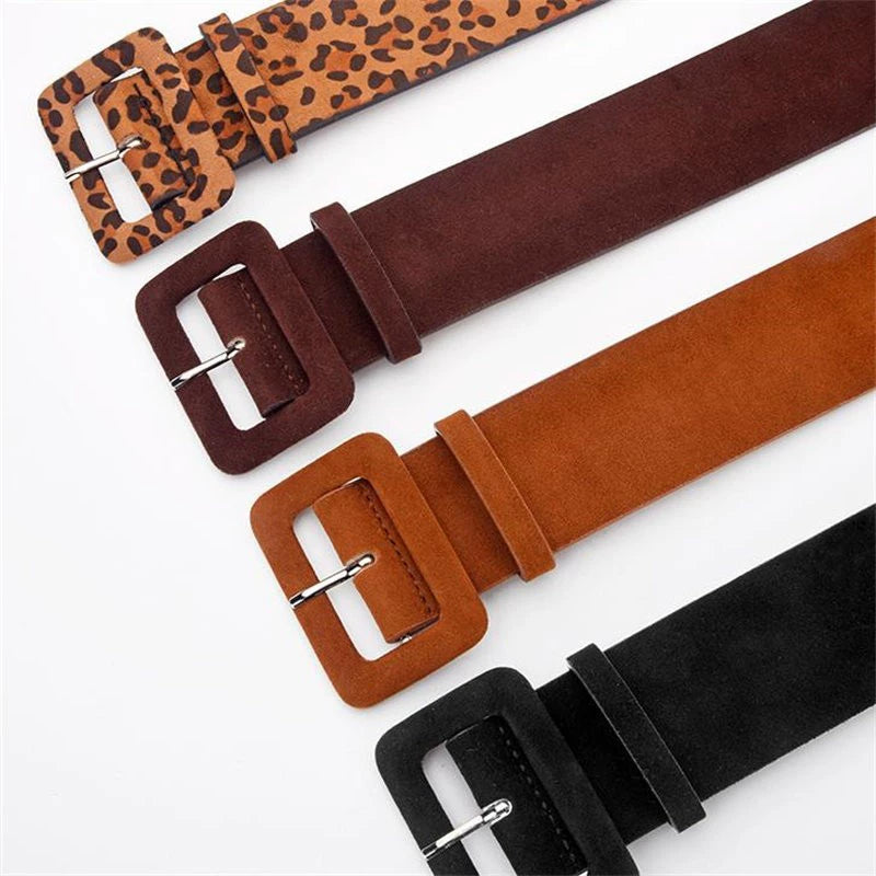 Women's Y2k Streetwear Wide Suede-look Dress Belt Retro Everyday Jeans for Date Night Gift Party Designer Office Vacation