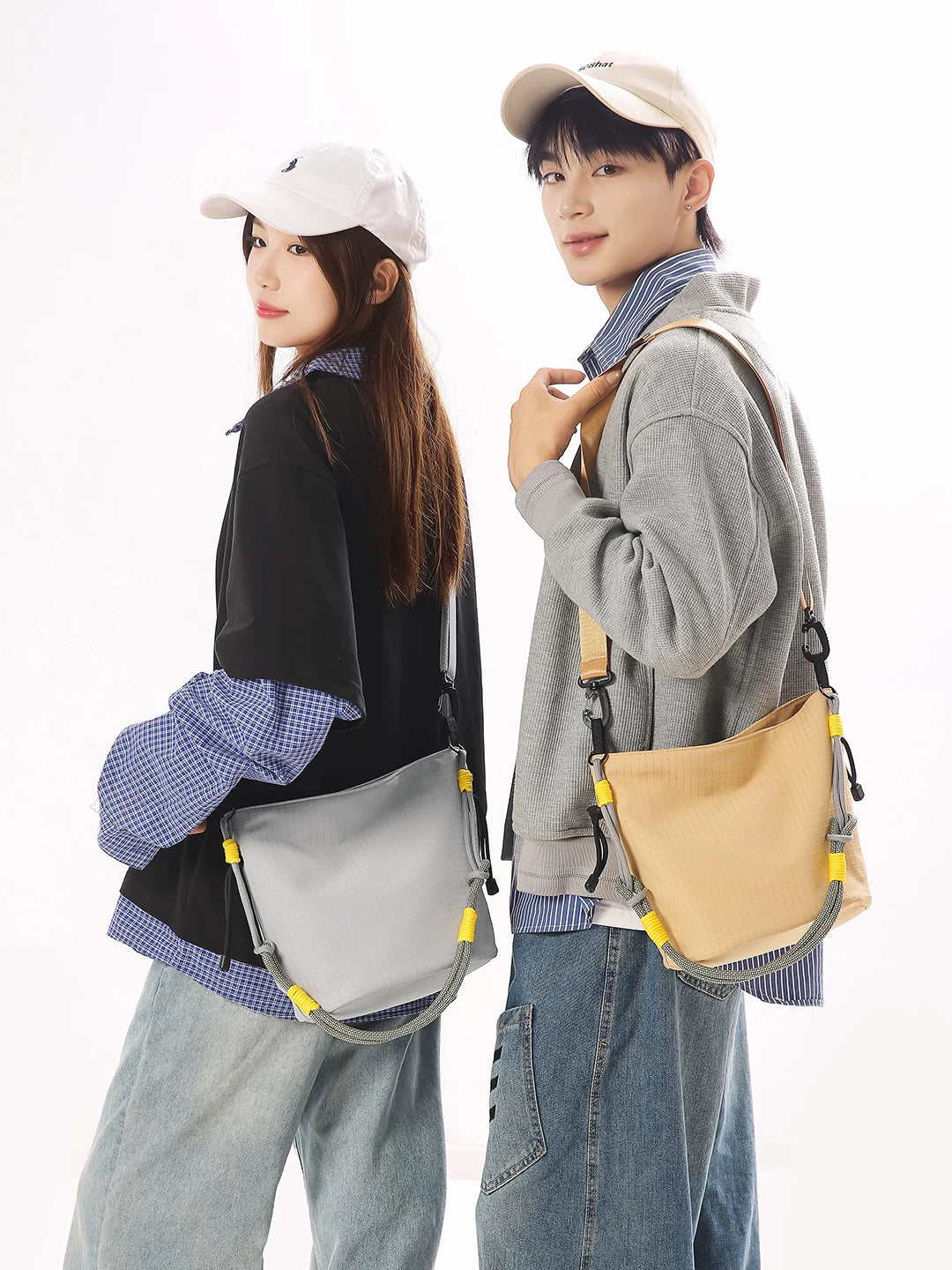 Women's Large-Capacity Casual Bucket Bag Drawstring Shoulder Purse Hobo for Everyday Use Travel Work Office School