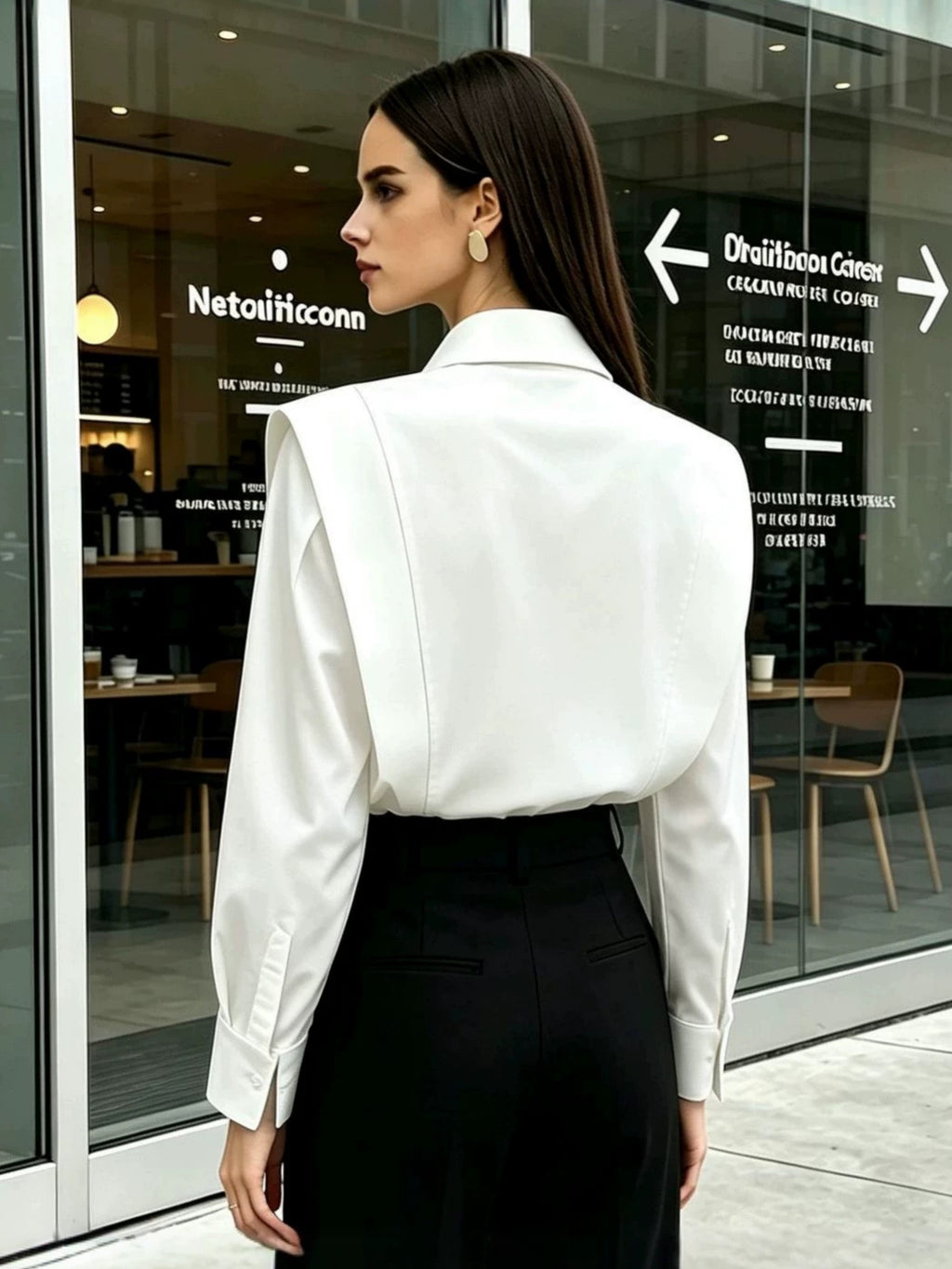 Women's Long Sleeve Elegant French-inspired Shirt Casual Button Shirt