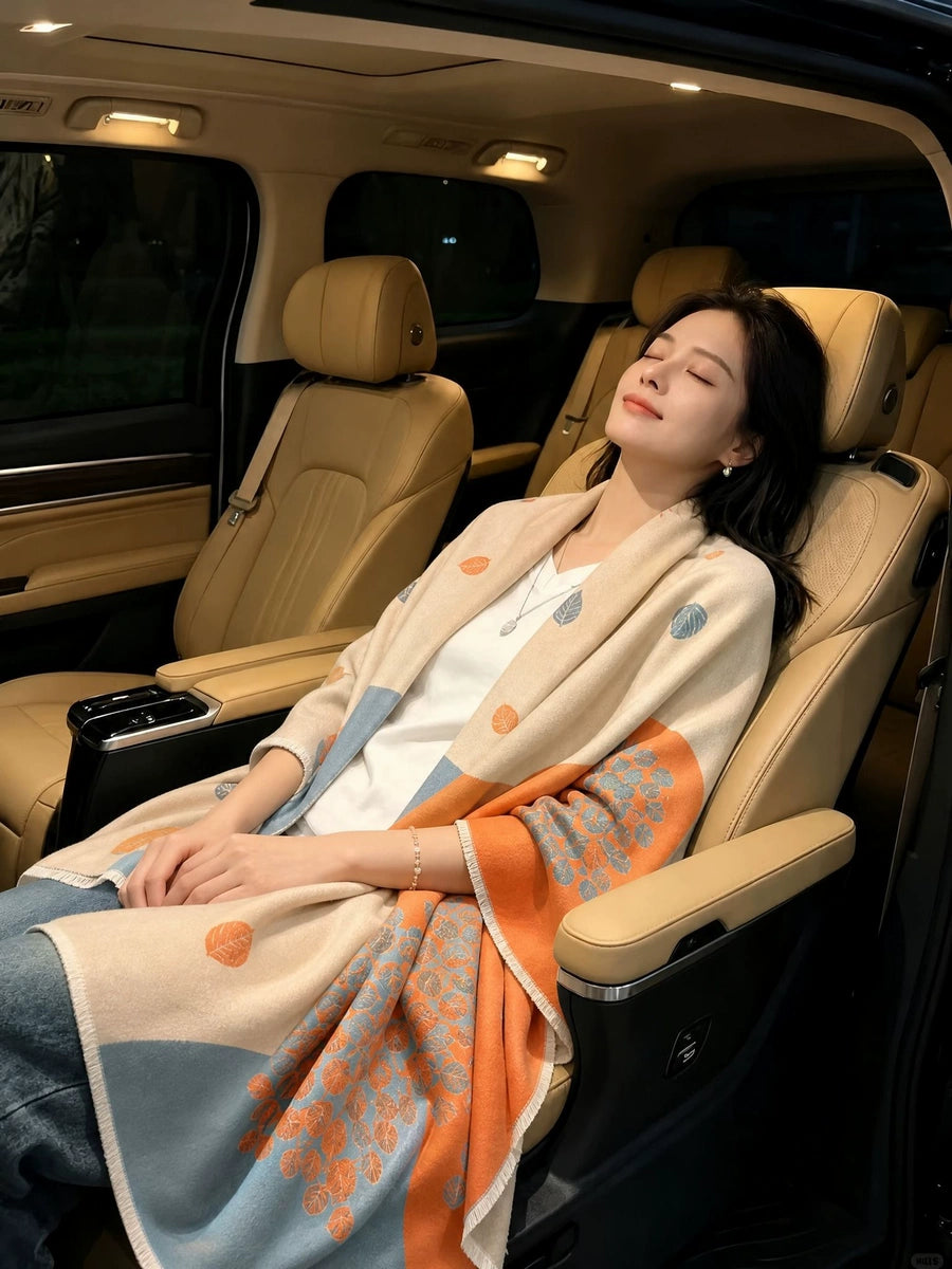 Women's Ethnic Fall Winter Tweed-Style Knit Shawl for Office and Travel Evening Gift Holiday Gift