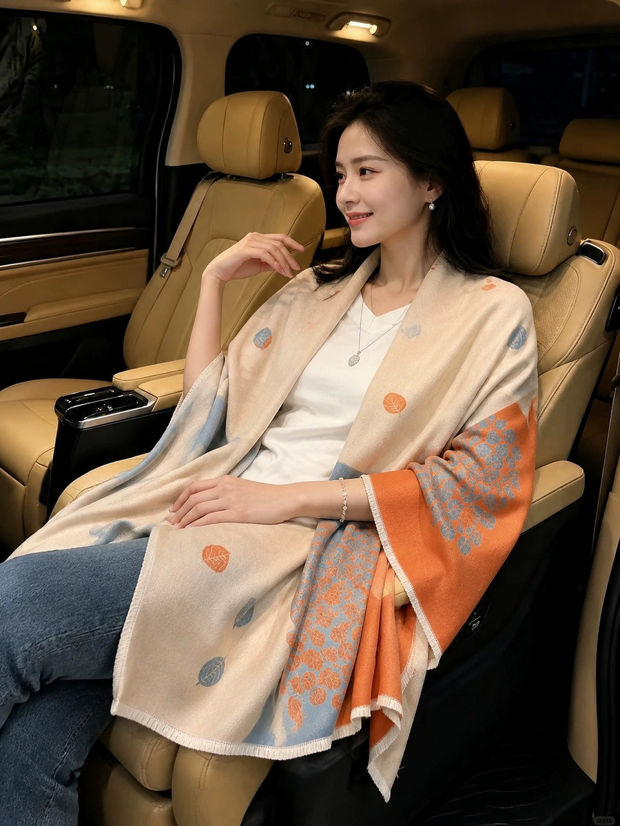 Women's Ethnic Fall Winter Tweed-Style Knit Shawl for Office and Travel Evening Gift Holiday Gift