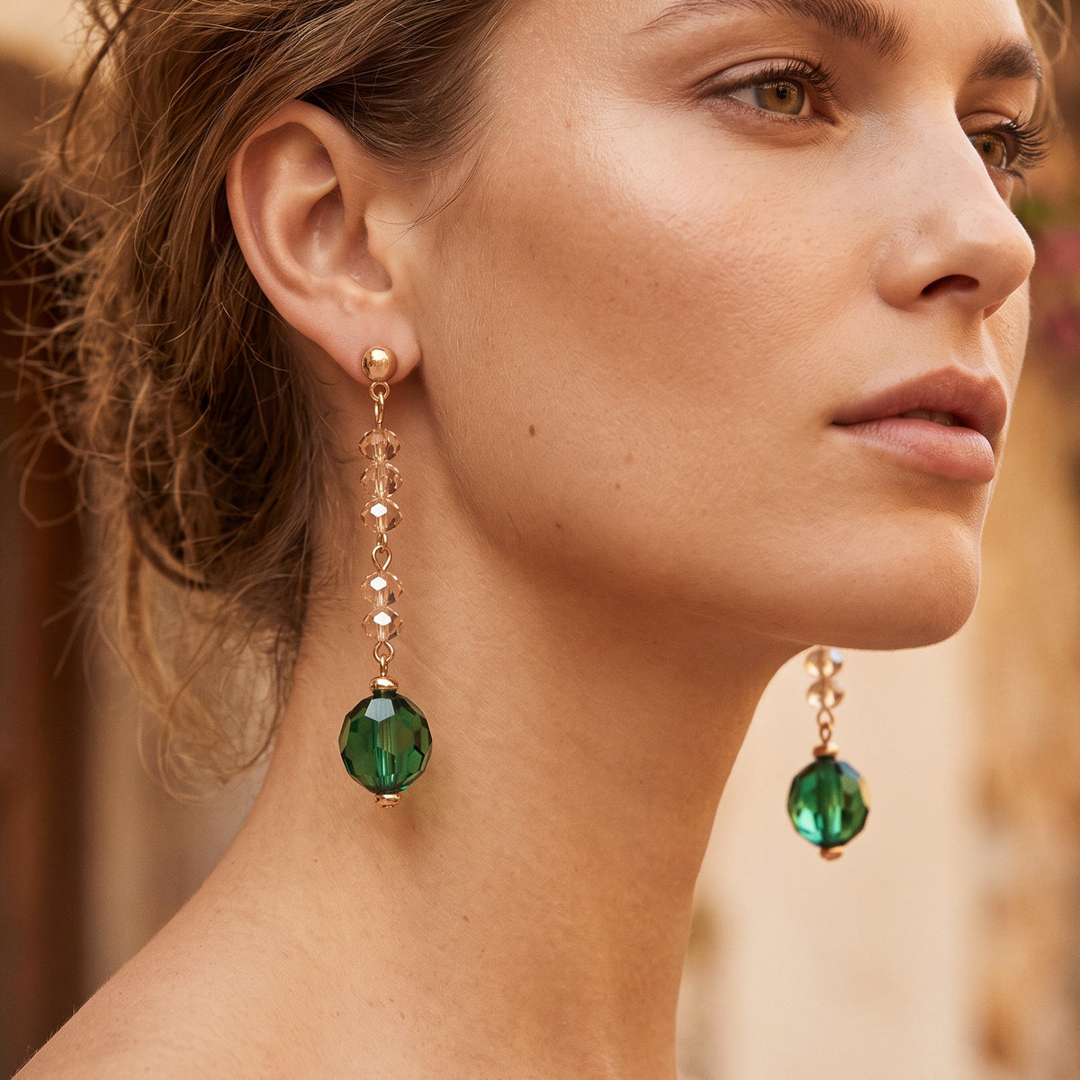 Tassel drop earrings by Yoshan, detail view 2