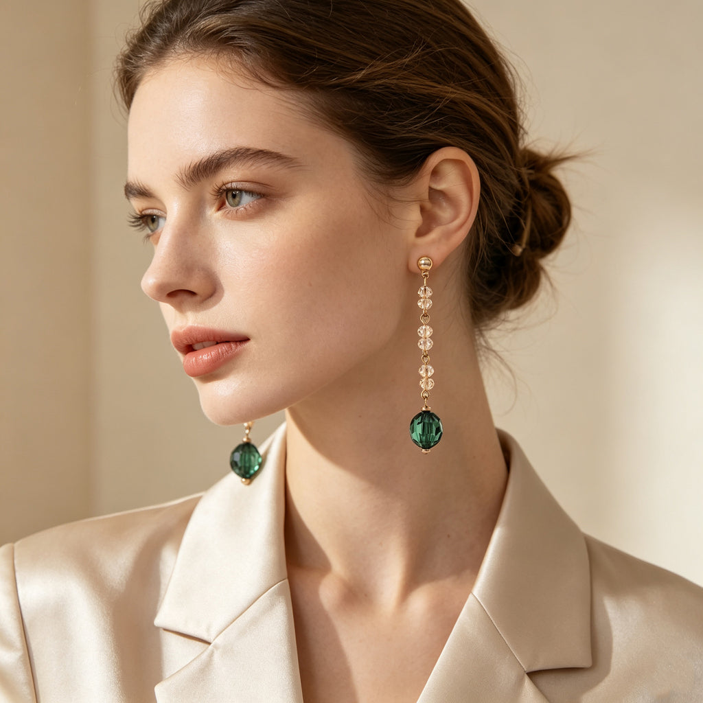 Tassel drop earrings by Yoshan, detail view 3