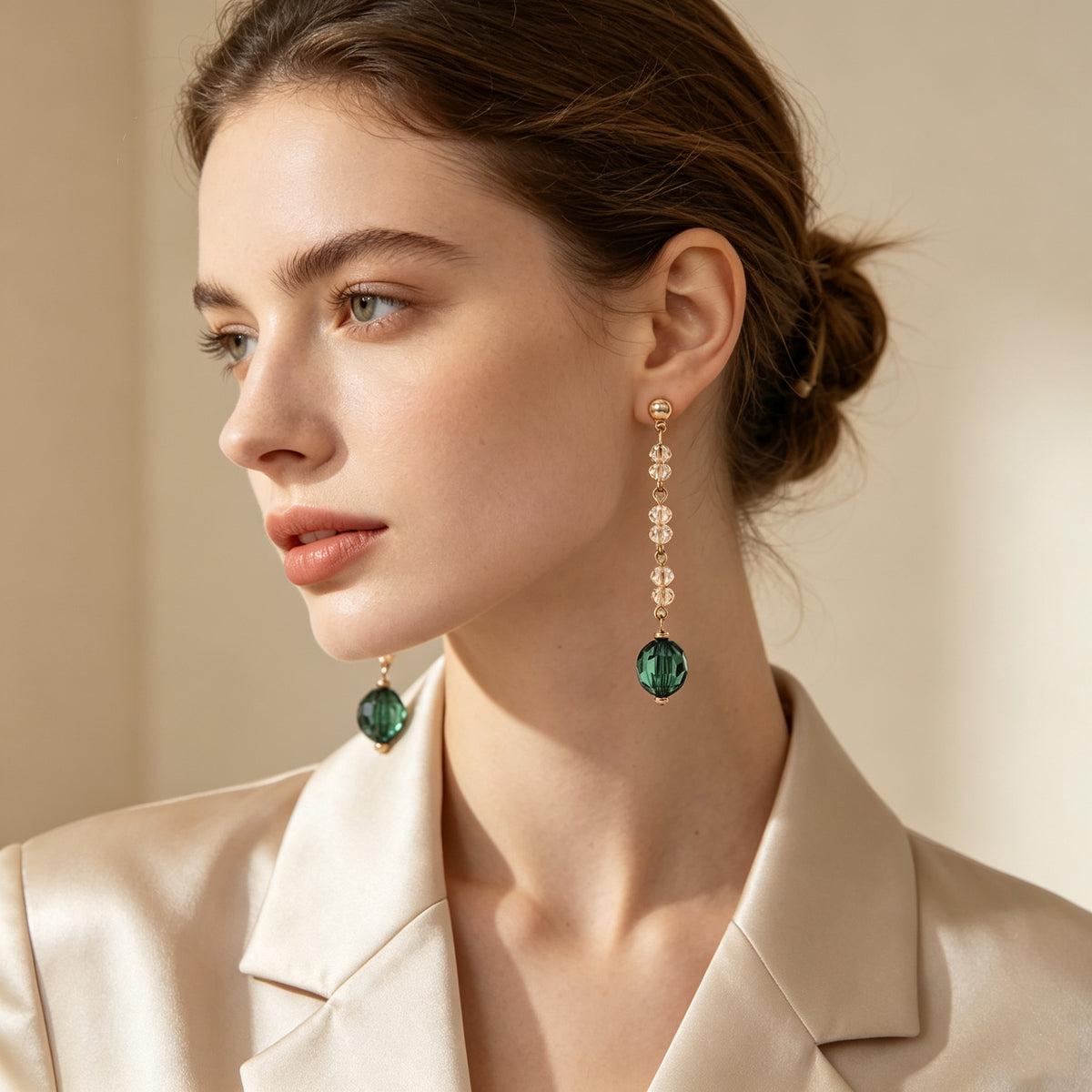 Tassel drop earrings by Yoshan, detail view 3